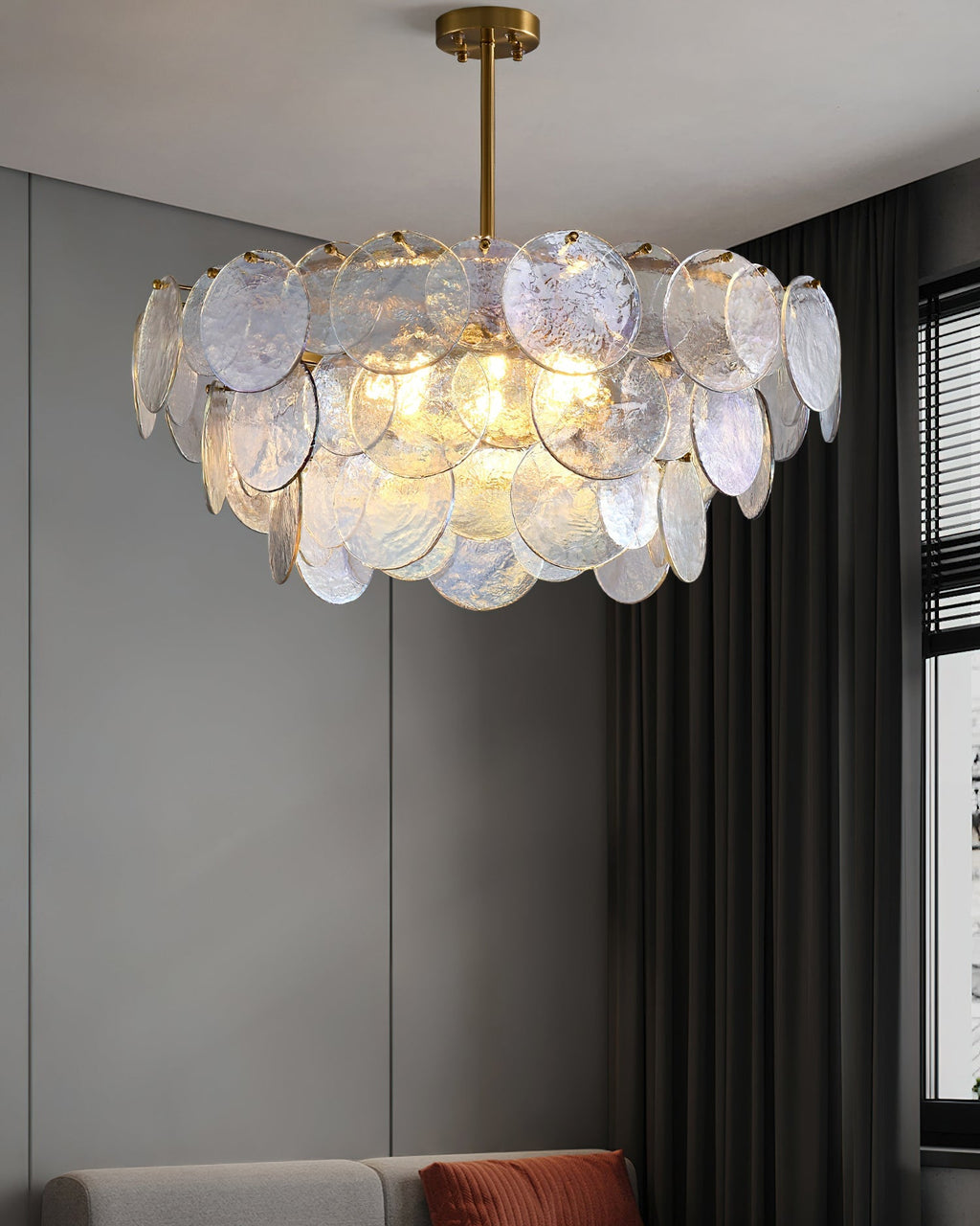 WINTHROP CRYSTAL TEARDROP CHANDELIER