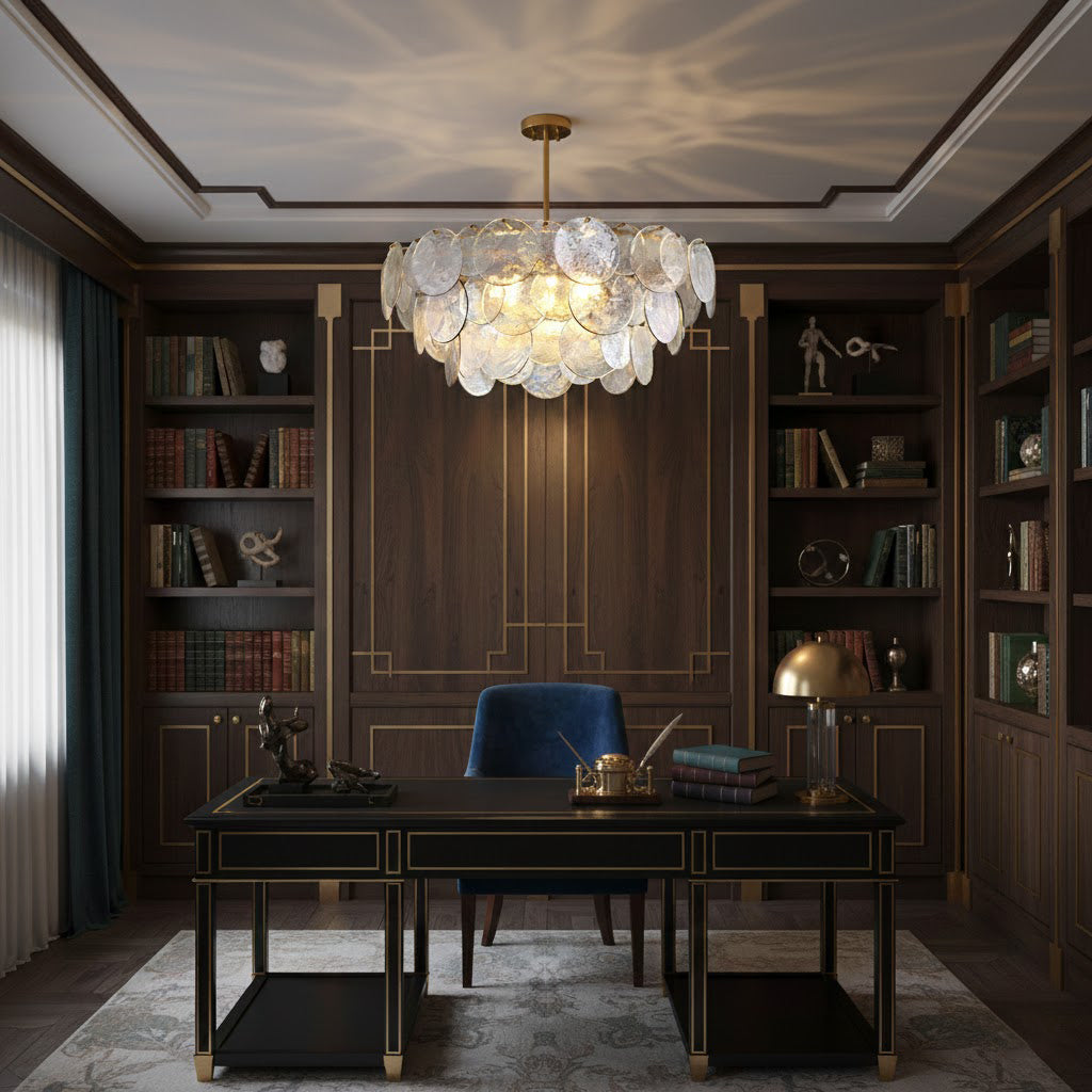 WINTHROP CRYSTAL TEARDROP CHANDELIER