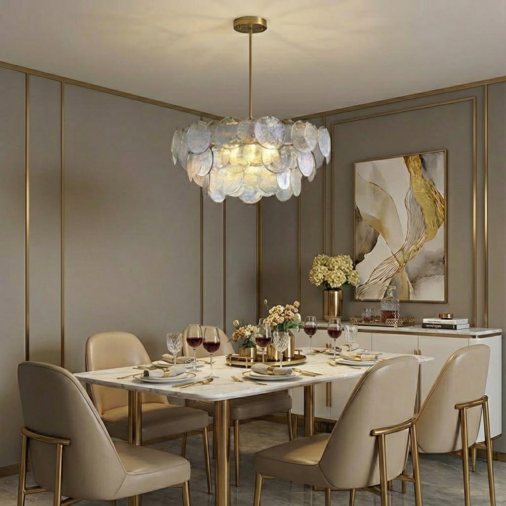 WINTHROP CRYSTAL TEARDROP CHANDELIER