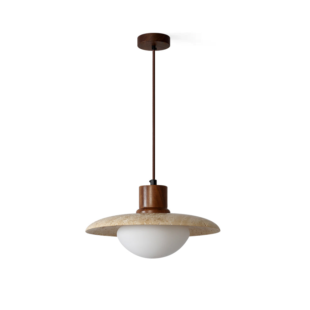 RAVENSHIRE TRAVERTINE GLOBE PENDANT LIGHT