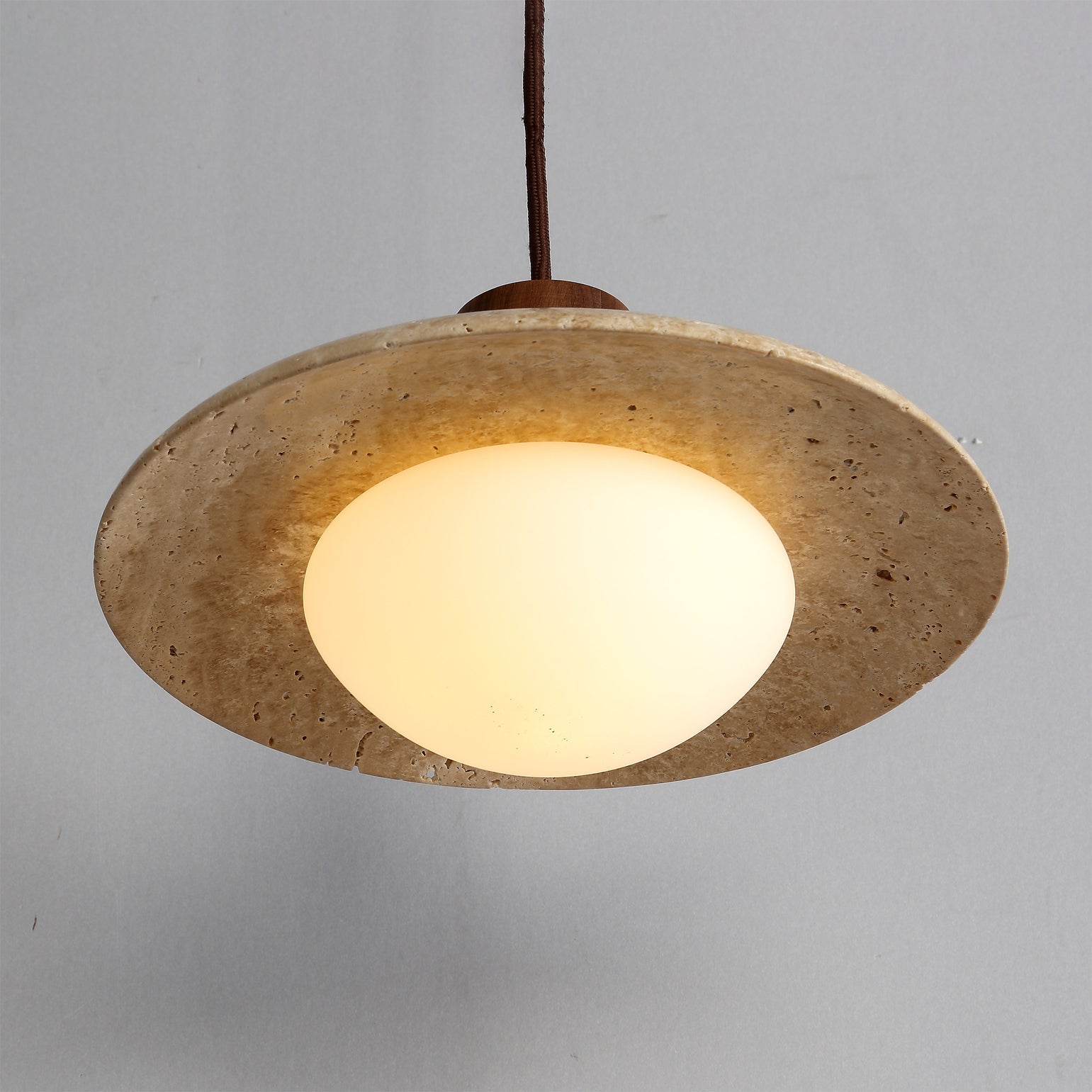 RAVENSHIRE TRAVERTINE GLOBE PENDANT LIGHT