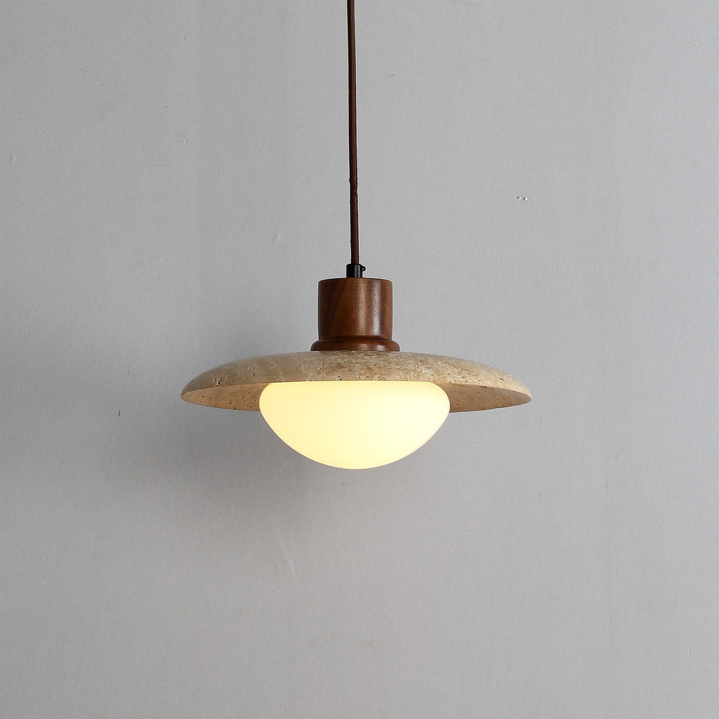 RAVENSHIRE TRAVERTINE GLOBE PENDANT LIGHT