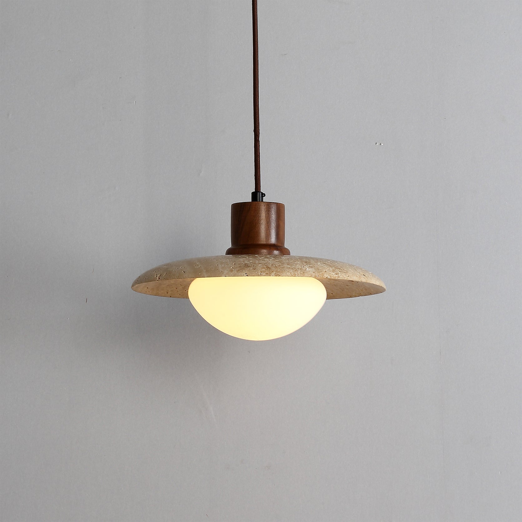 RAVENSHIRE TRAVERTINE GLOBE PENDANT LIGHT