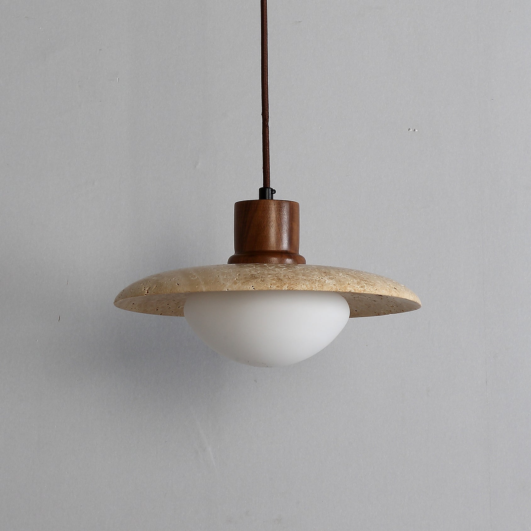 RAVENSHIRE TRAVERTINE GLOBE PENDANT LIGHT
