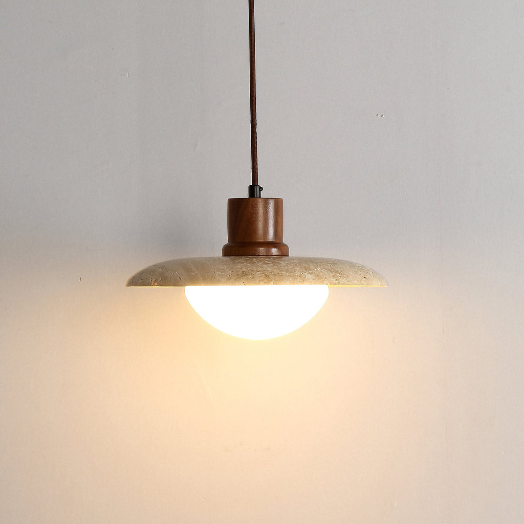 RAVENSHIRE TRAVERTINE GLOBE PENDANT LIGHT