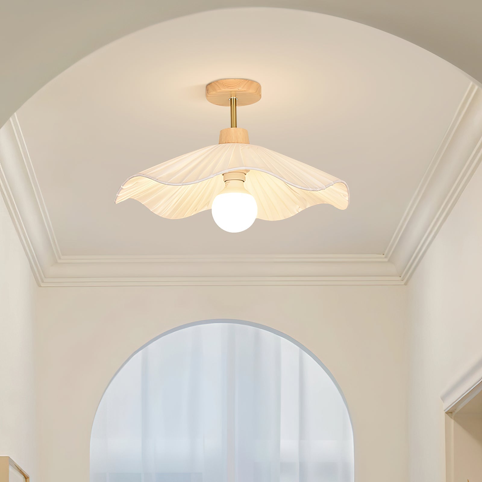 WHITBY TEXTILE DRUM LIGHTING FIXTURE