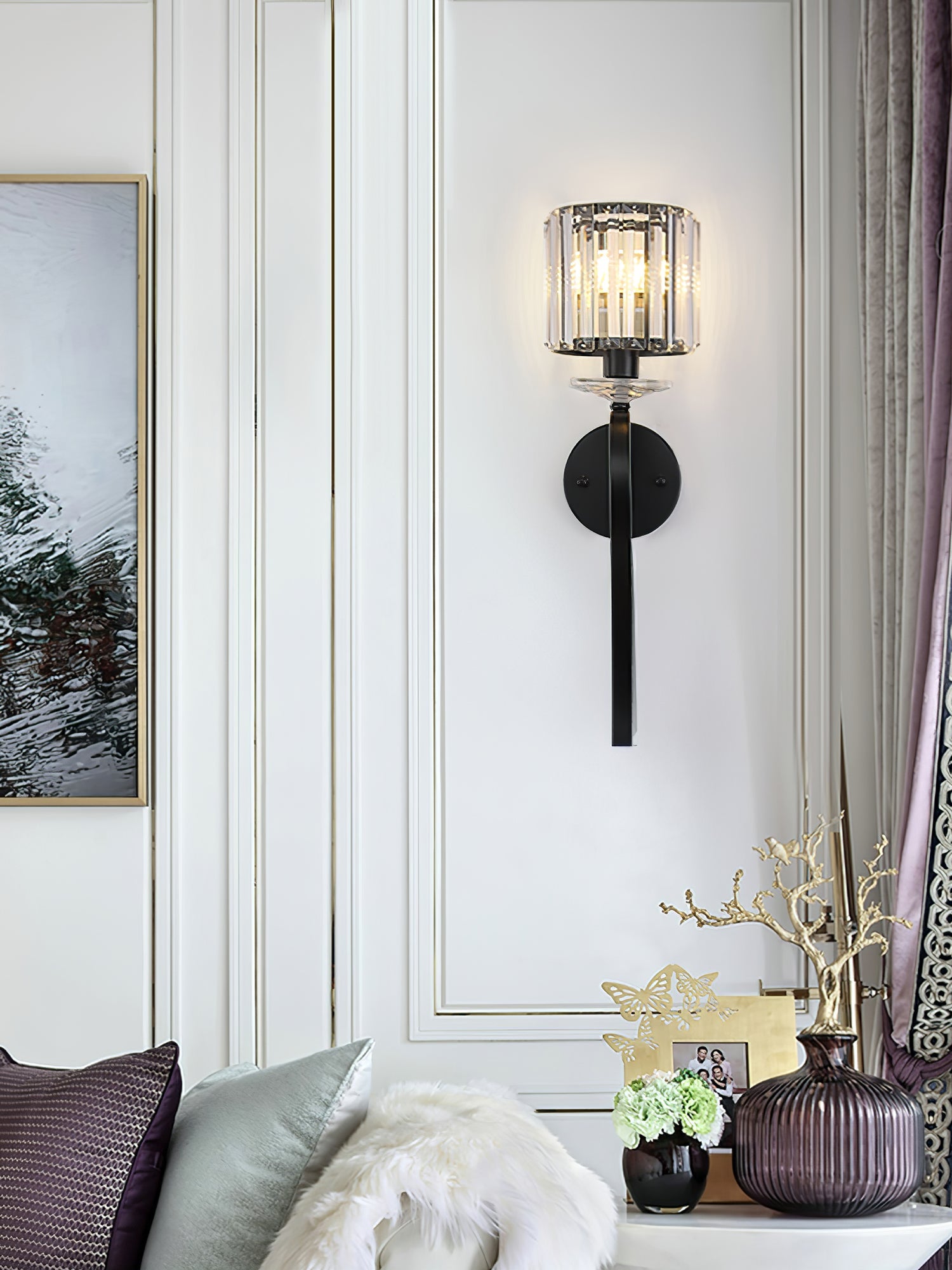 WINDSOR CRYSTAL FROSTED WALL SCONCE