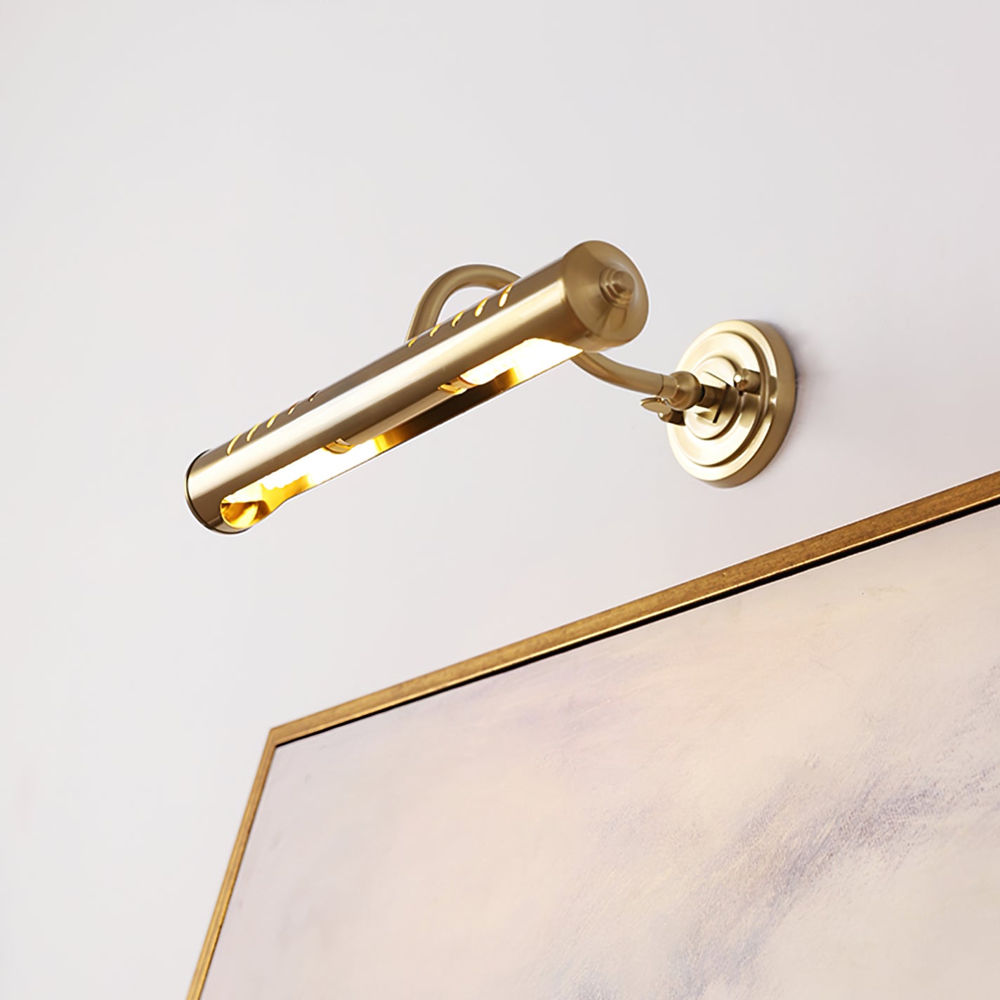 WINTHORPE BRASS AND GLASS WALL SCONCE