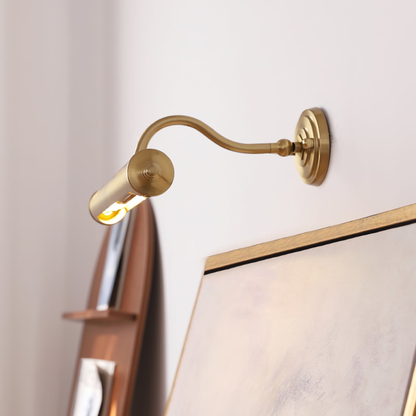 WINTHORPE BRASS AND GLASS WALL SCONCE