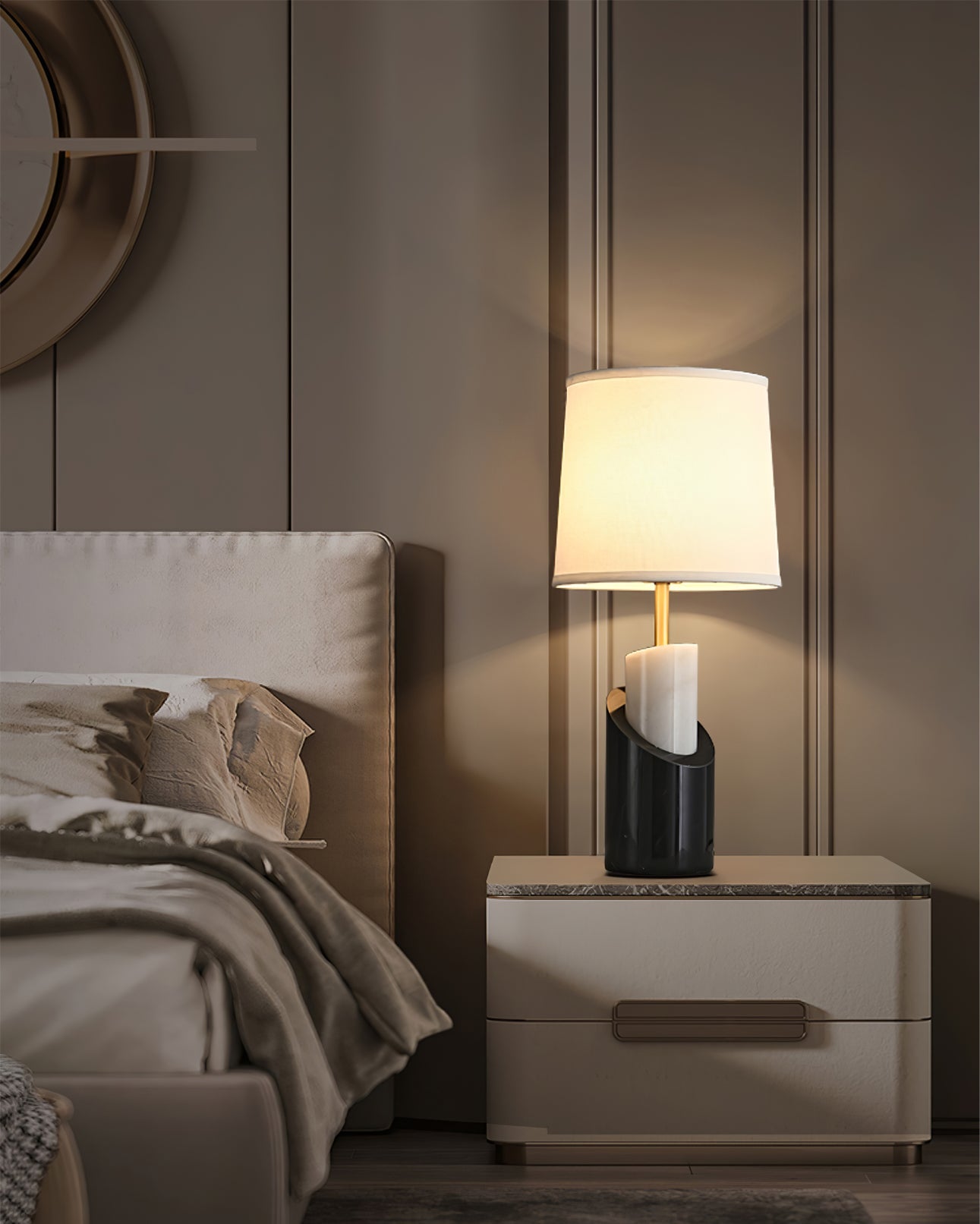 WINTHROP ILLUMINATED CERAMIC TABLE LANTERN