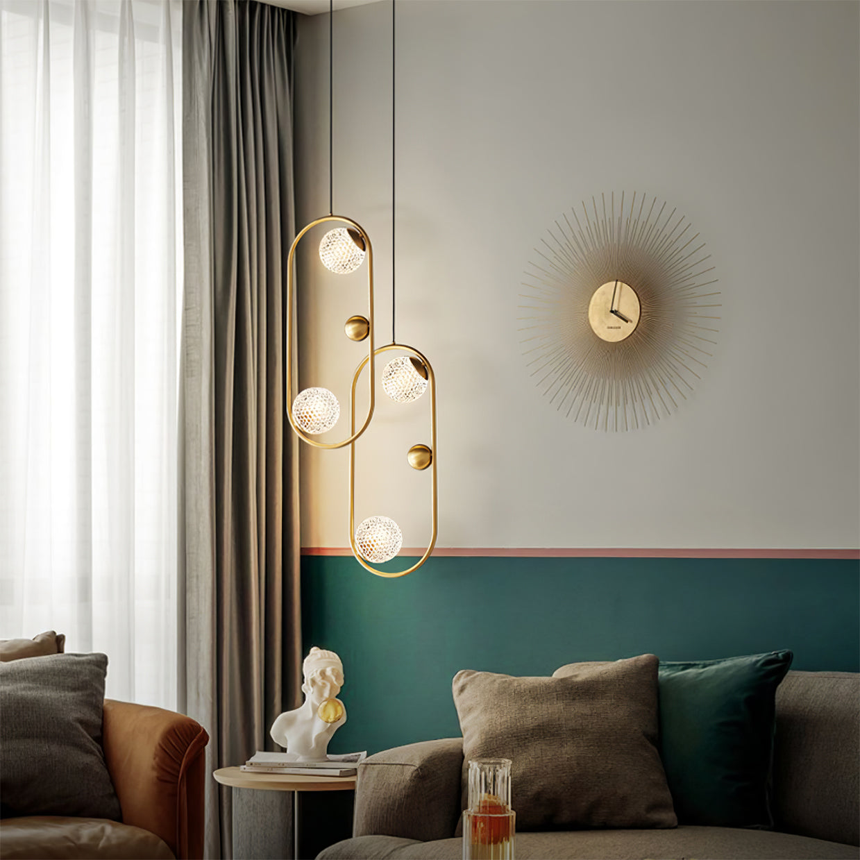 WINDSOR BRASS ORB HANGING LANTERN