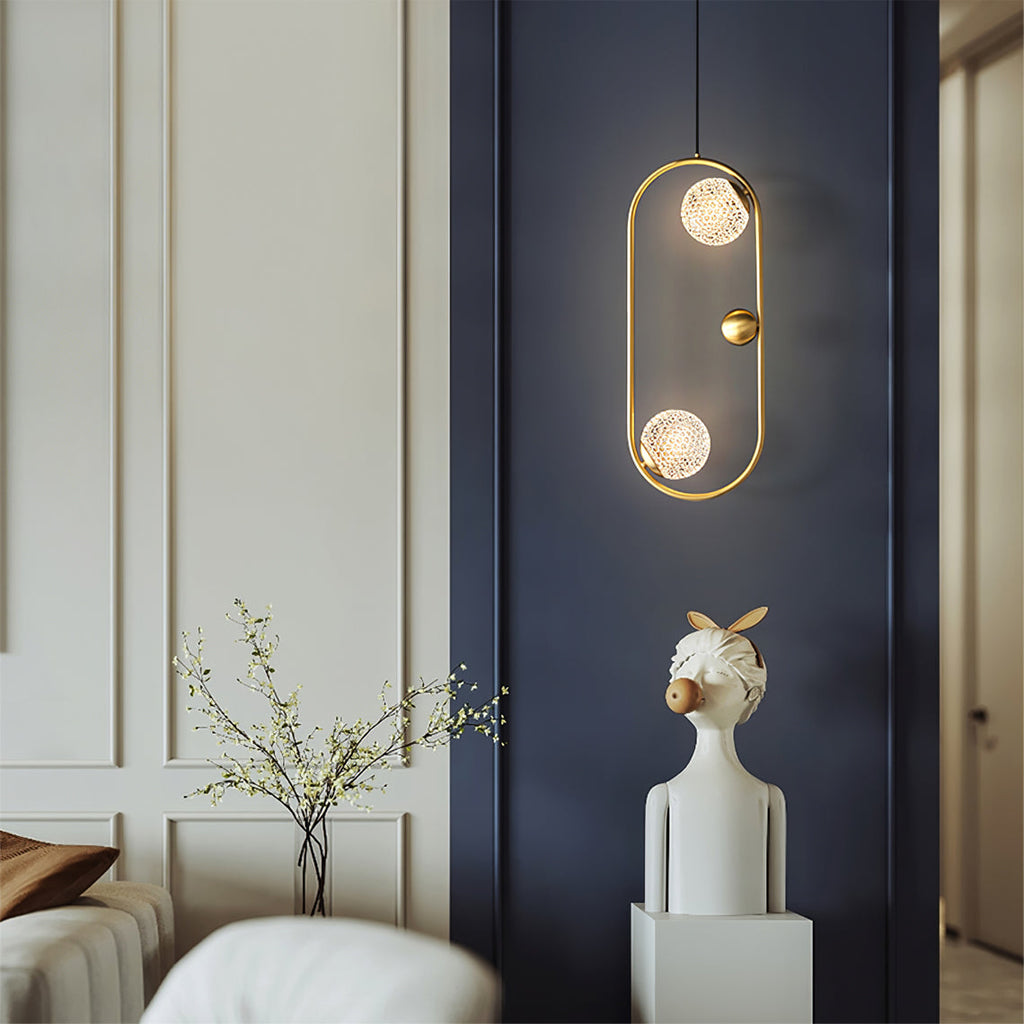 WINDSOR BRASS ORB HANGING LANTERN