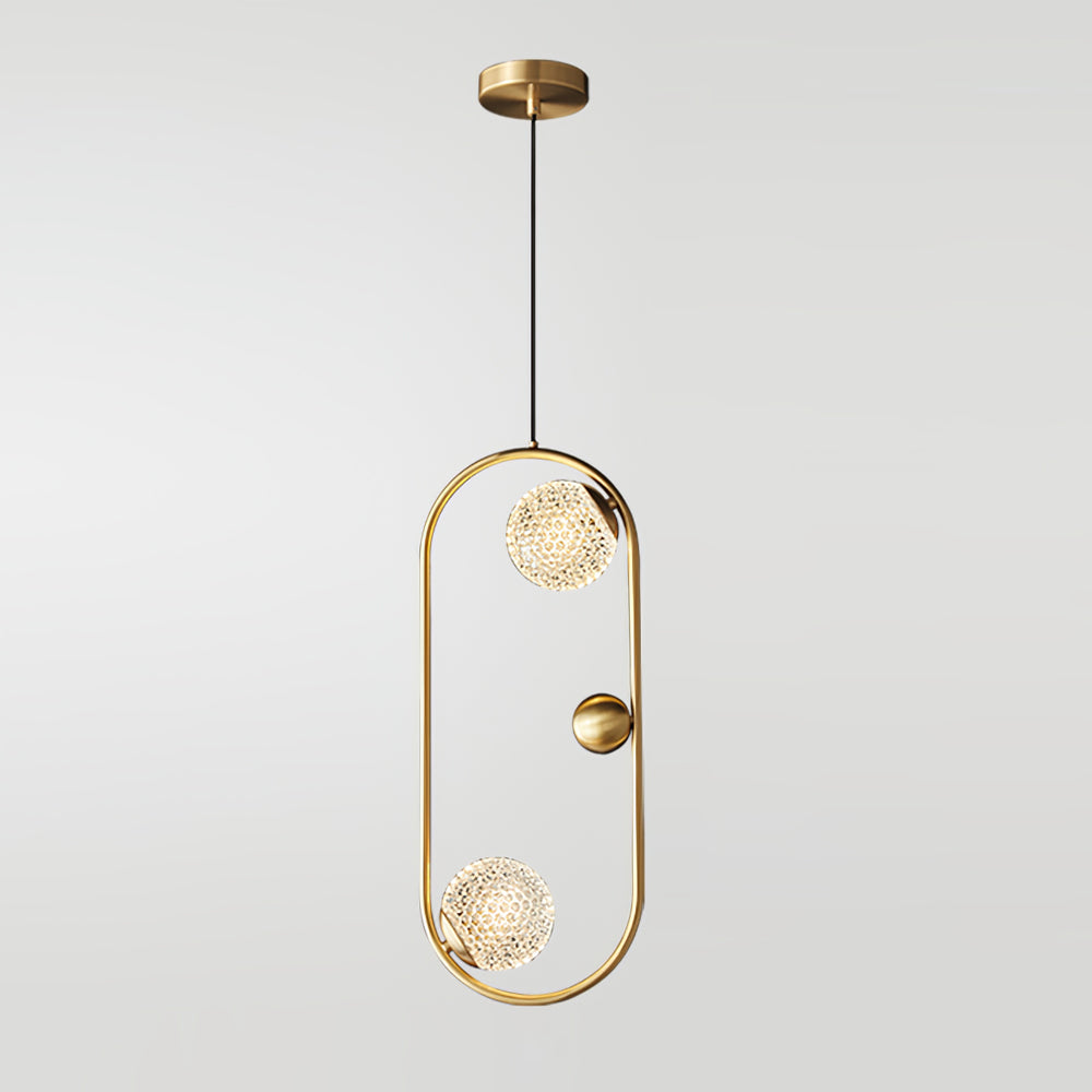 WINDSOR BRASS ORB HANGING LANTERN