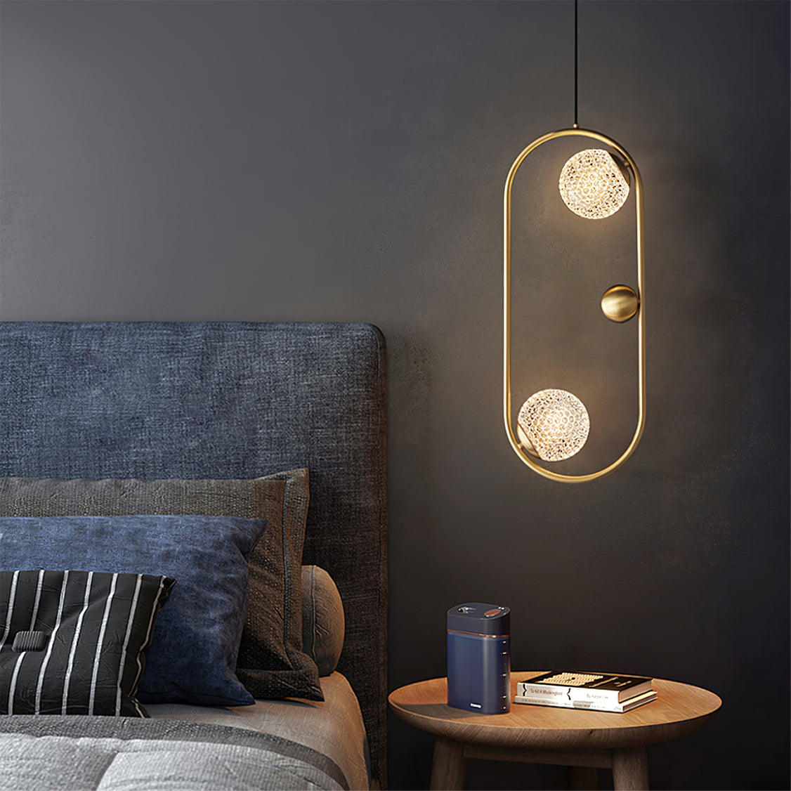 WINDSOR BRASS ORB HANGING LANTERN