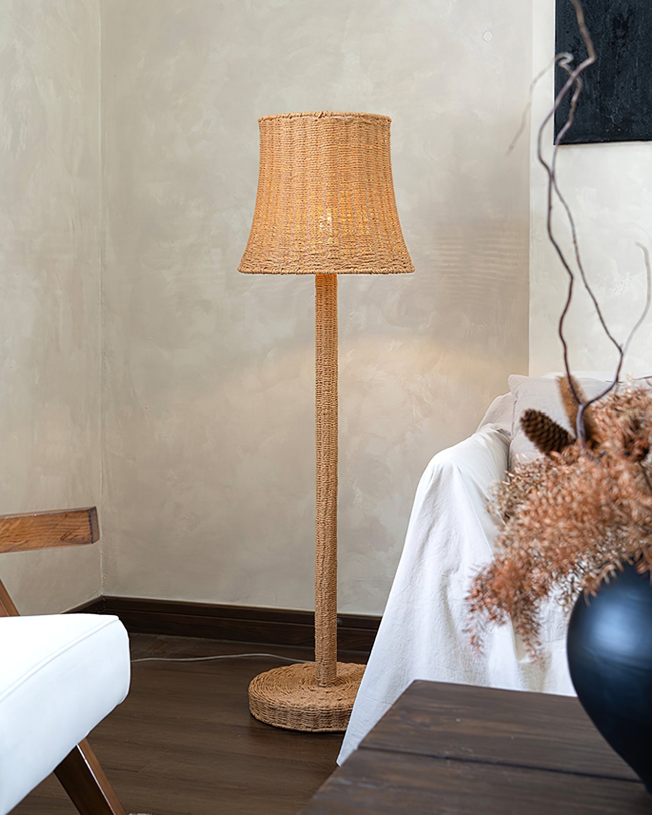 RAVENSCOURT RUSTIC WOODEN FLOOR TORCH