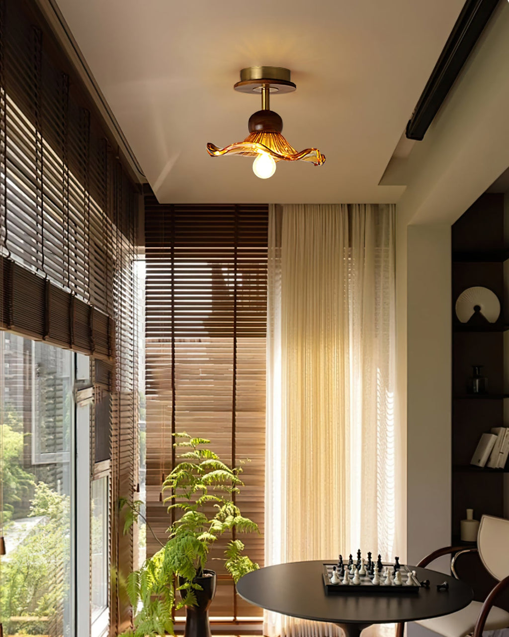 ALDERSON KAPOK WOODEN CANOPY LIGHT