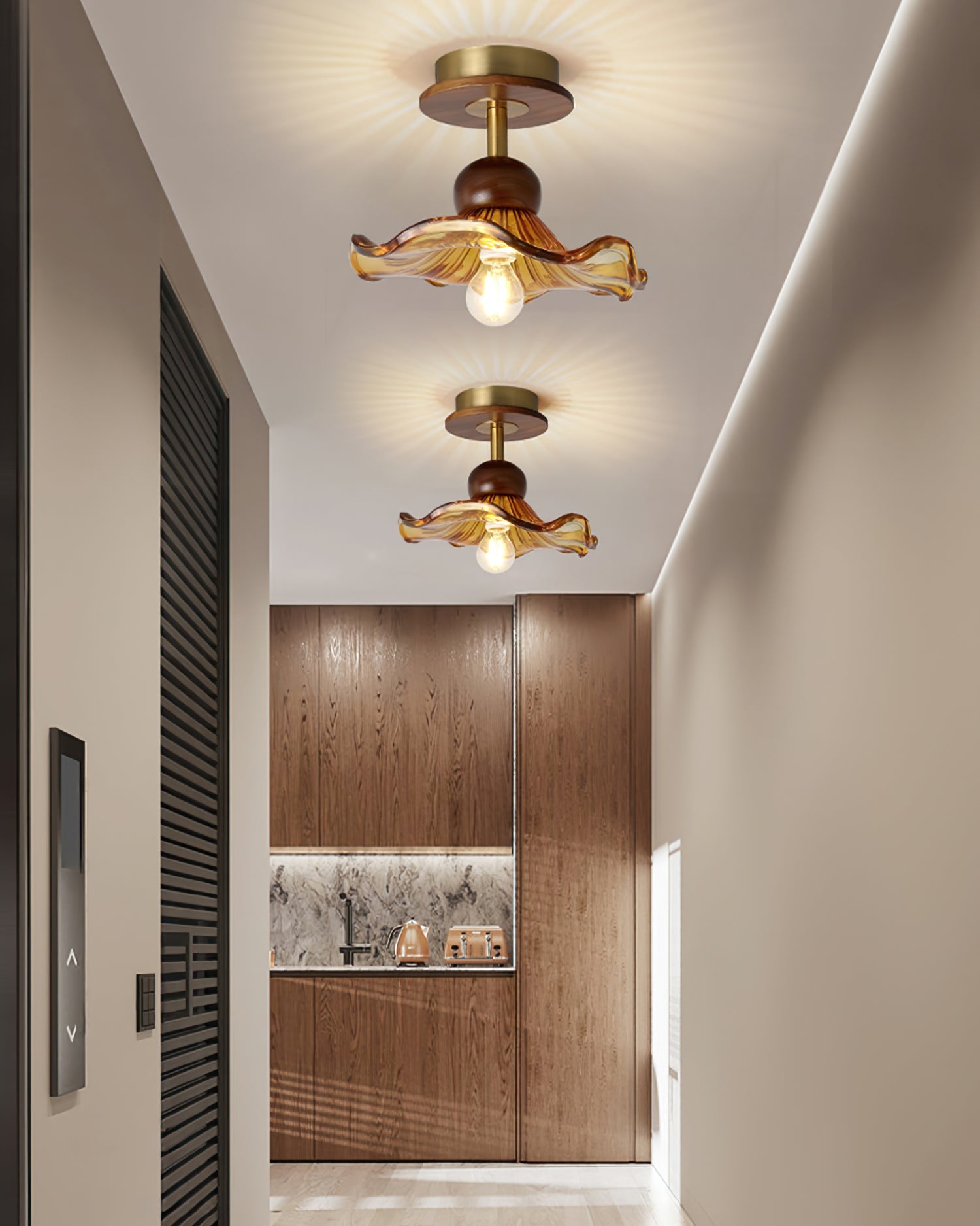 ALDERSON KAPOK WOODEN CANOPY LIGHT