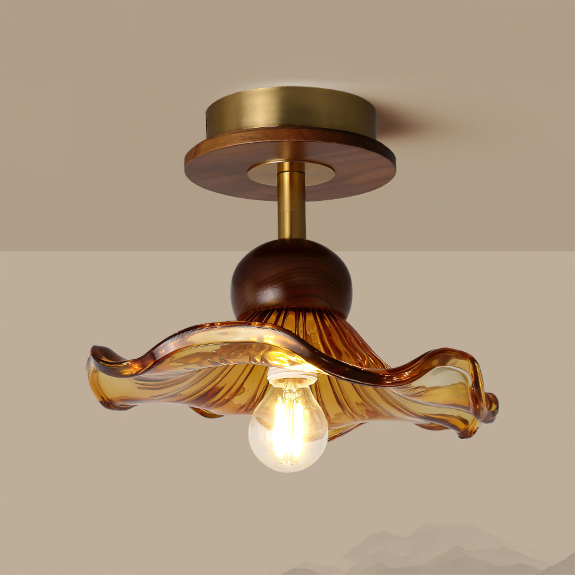 ALDERSON KAPOK WOODEN CANOPY LIGHT