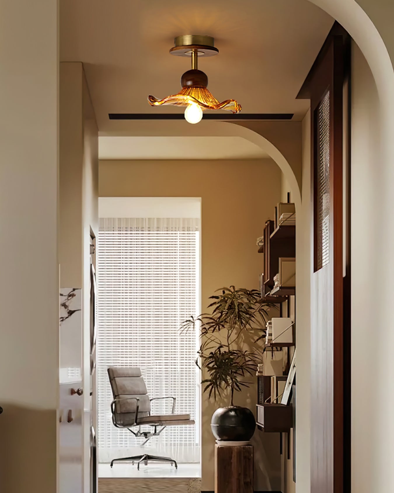 ALDERSON KAPOK WOODEN CANOPY LIGHT