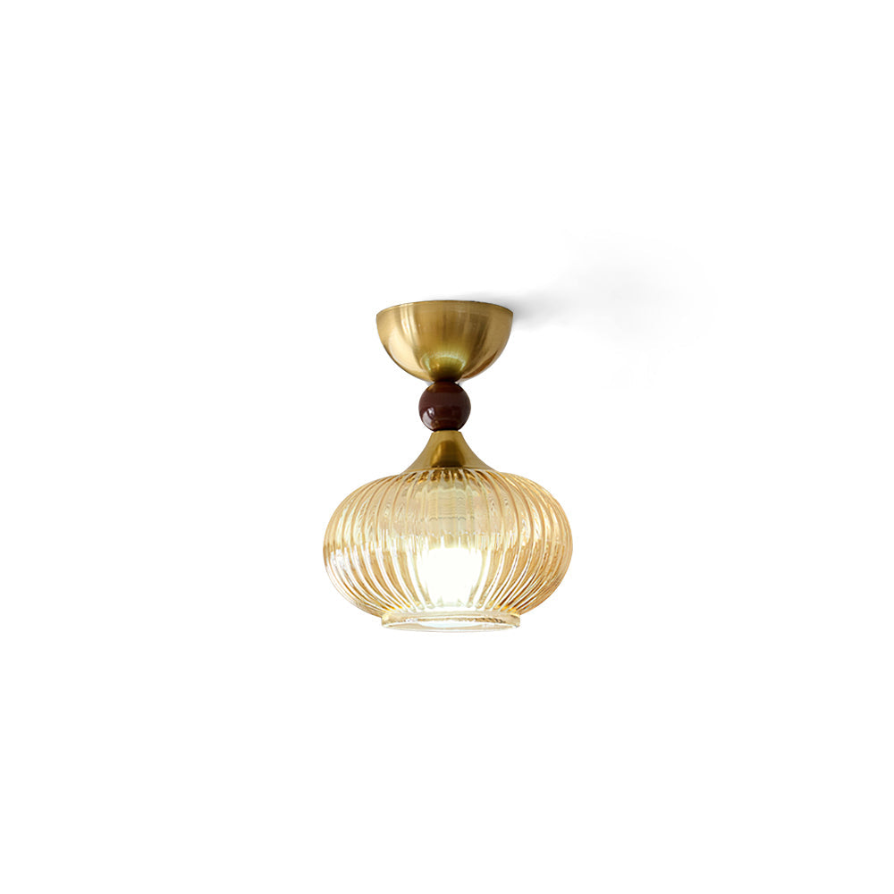 FENWICK BRONZE FROSTED GLASS CEILING LIGHT