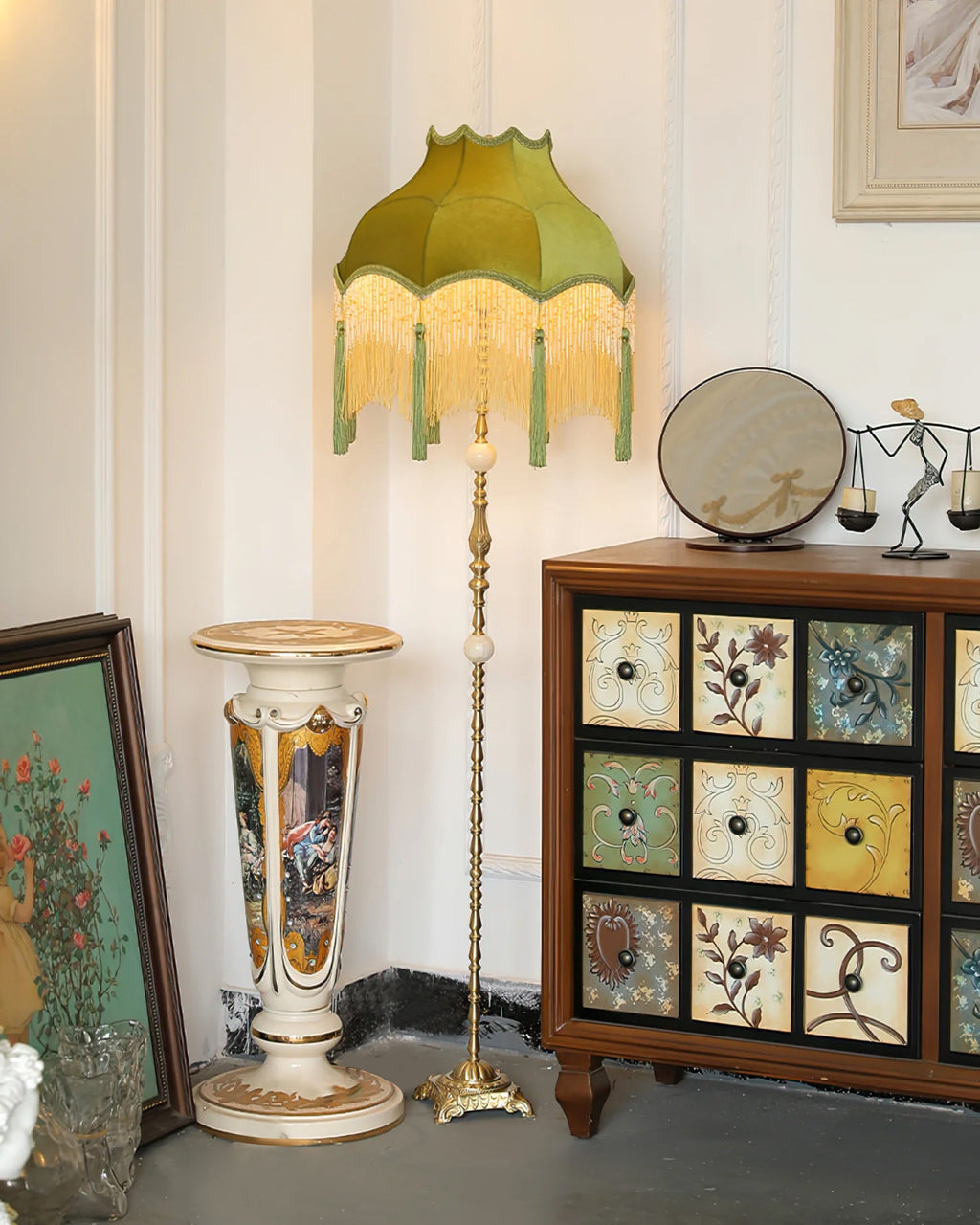 Fitzwilliam Textured Shade Floor Lantern