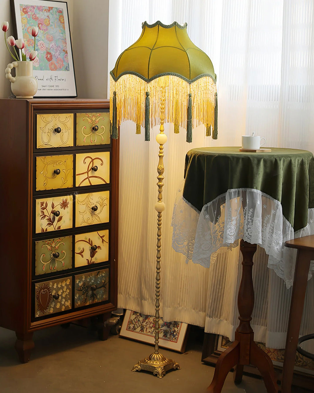 Fitzwilliam Textured Shade Floor Lantern