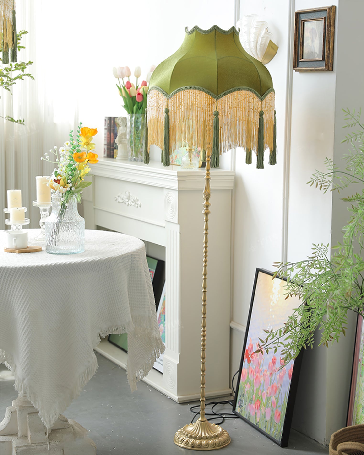 Fitzwilliam Textured Shade Floor Lantern