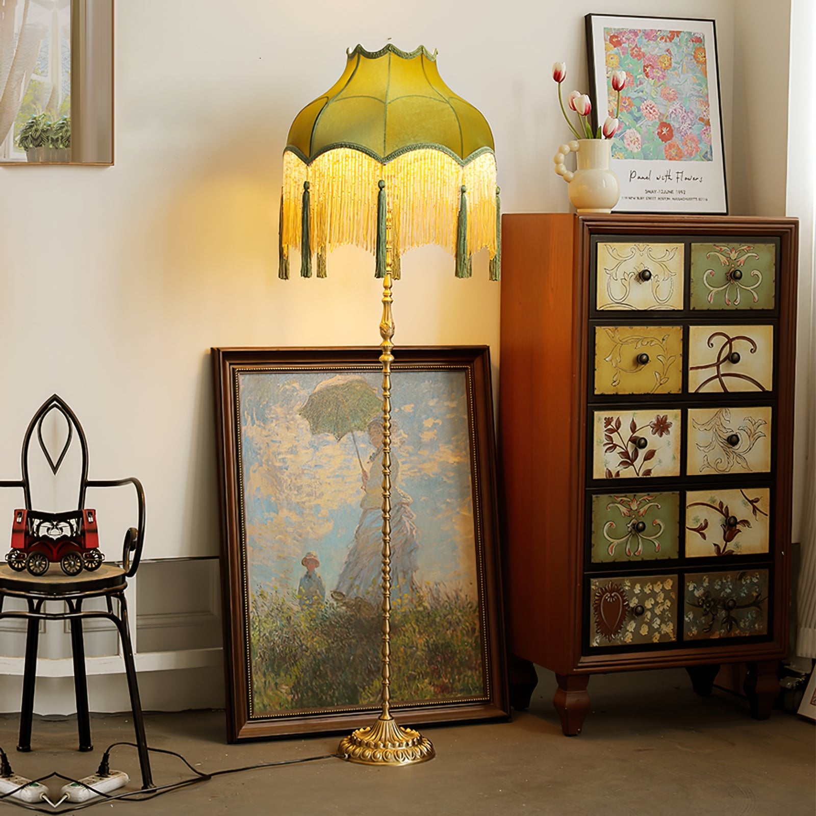 Fitzwilliam Textured Shade Floor Lantern