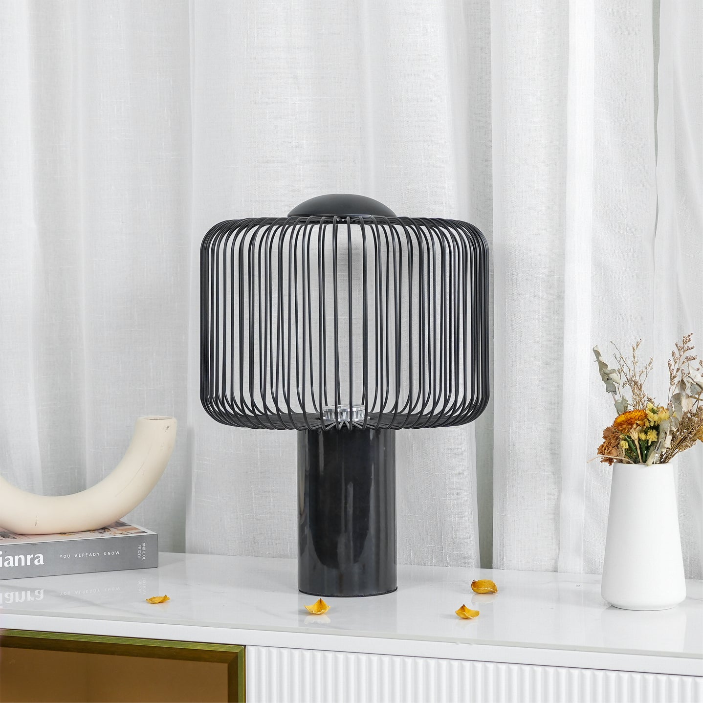 BRAMBLEWICK WOVEN LANTERN TABLE LIGHT