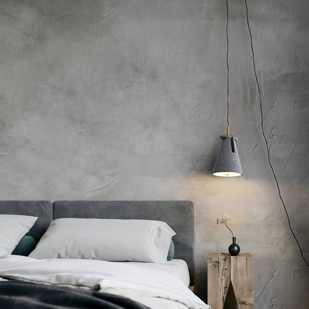 BRIDGEMAN RESIN BELL PENDANT LIGHT