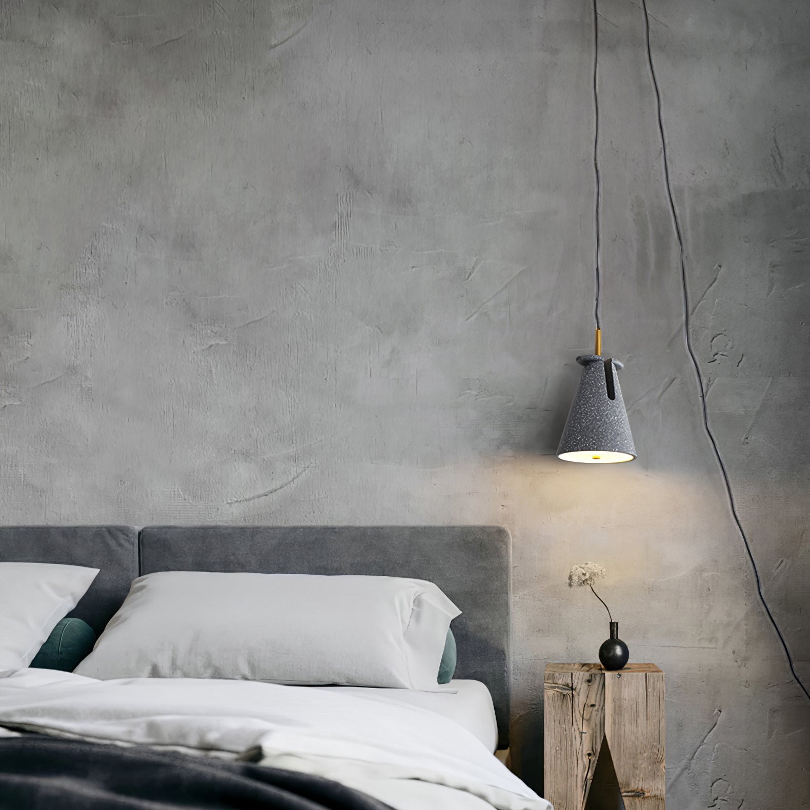 BRIDGEMAN RESIN BELL PENDANT LIGHT