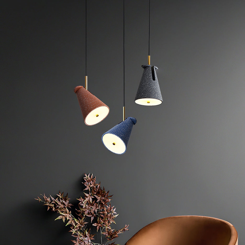 BRIDGEMAN RESIN BELL PENDANT LIGHT