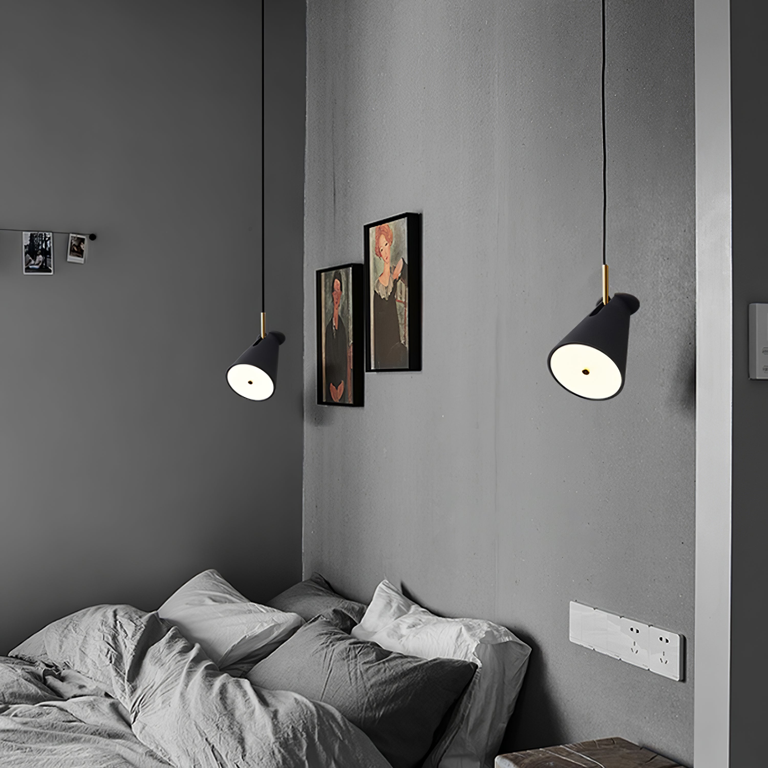 BRIDGEMAN RESIN BELL PENDANT LIGHT