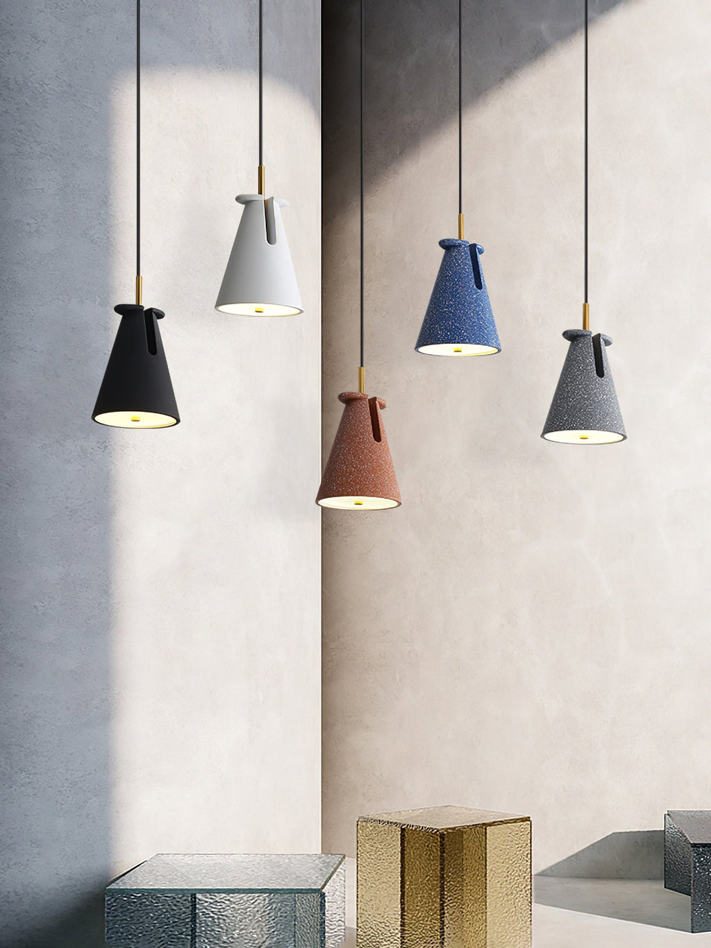 BRIDGEMAN RESIN BELL PENDANT LIGHT