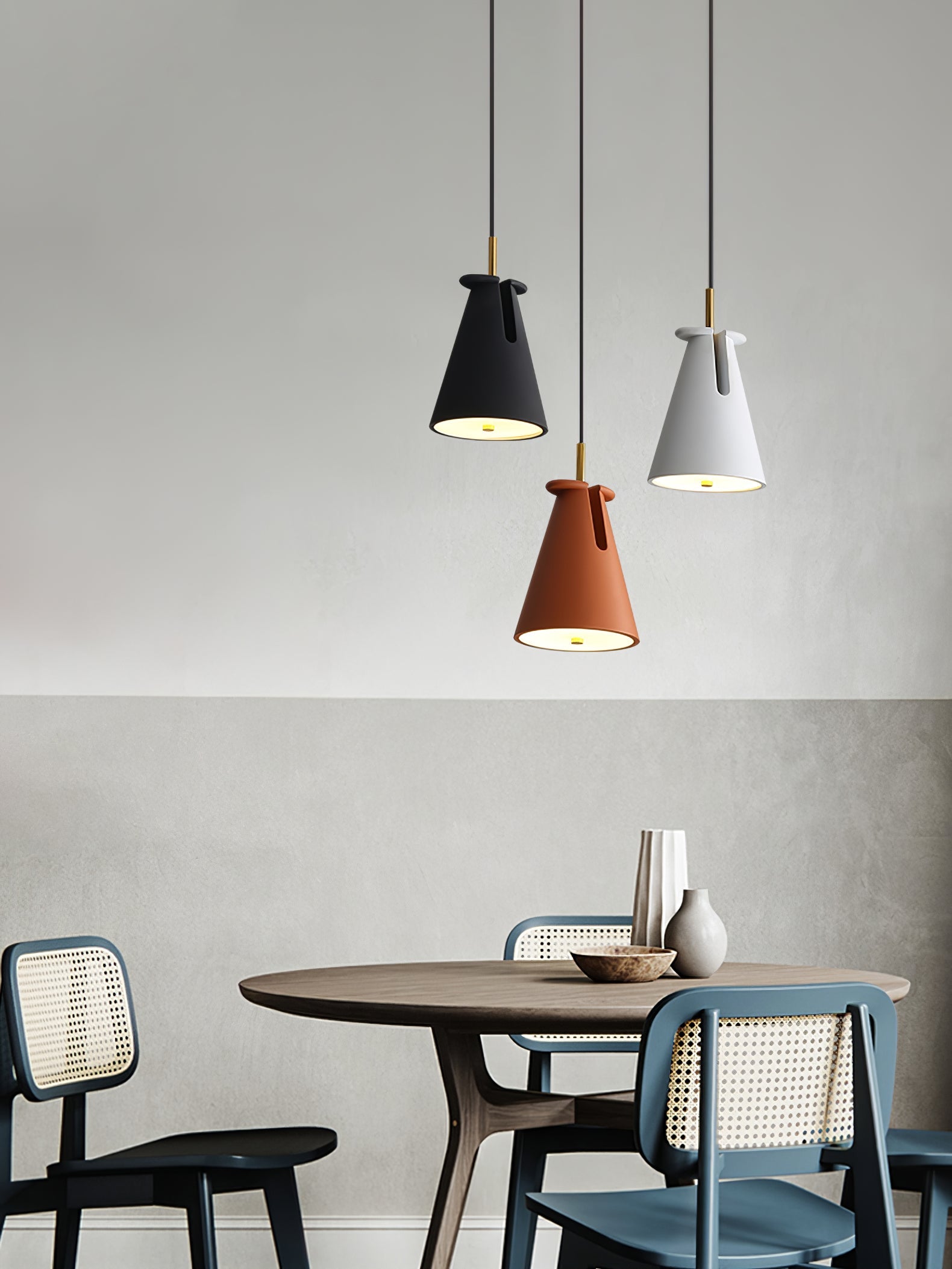 BRIDGEMAN RESIN BELL PENDANT LIGHT