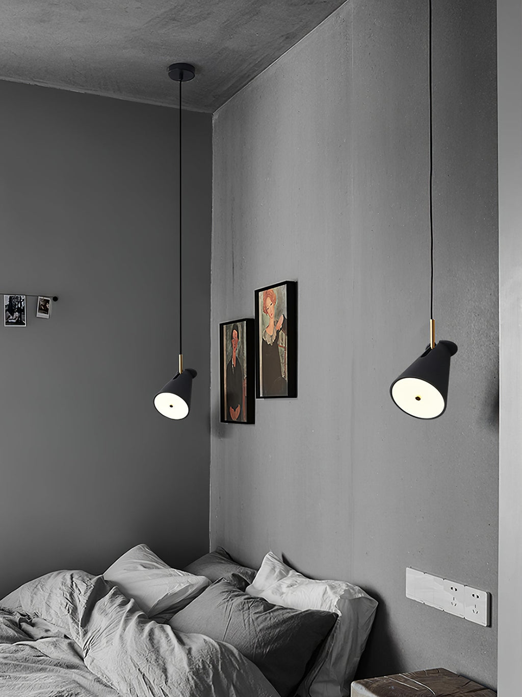 BRIDGEMAN RESIN BELL PENDANT LIGHT
