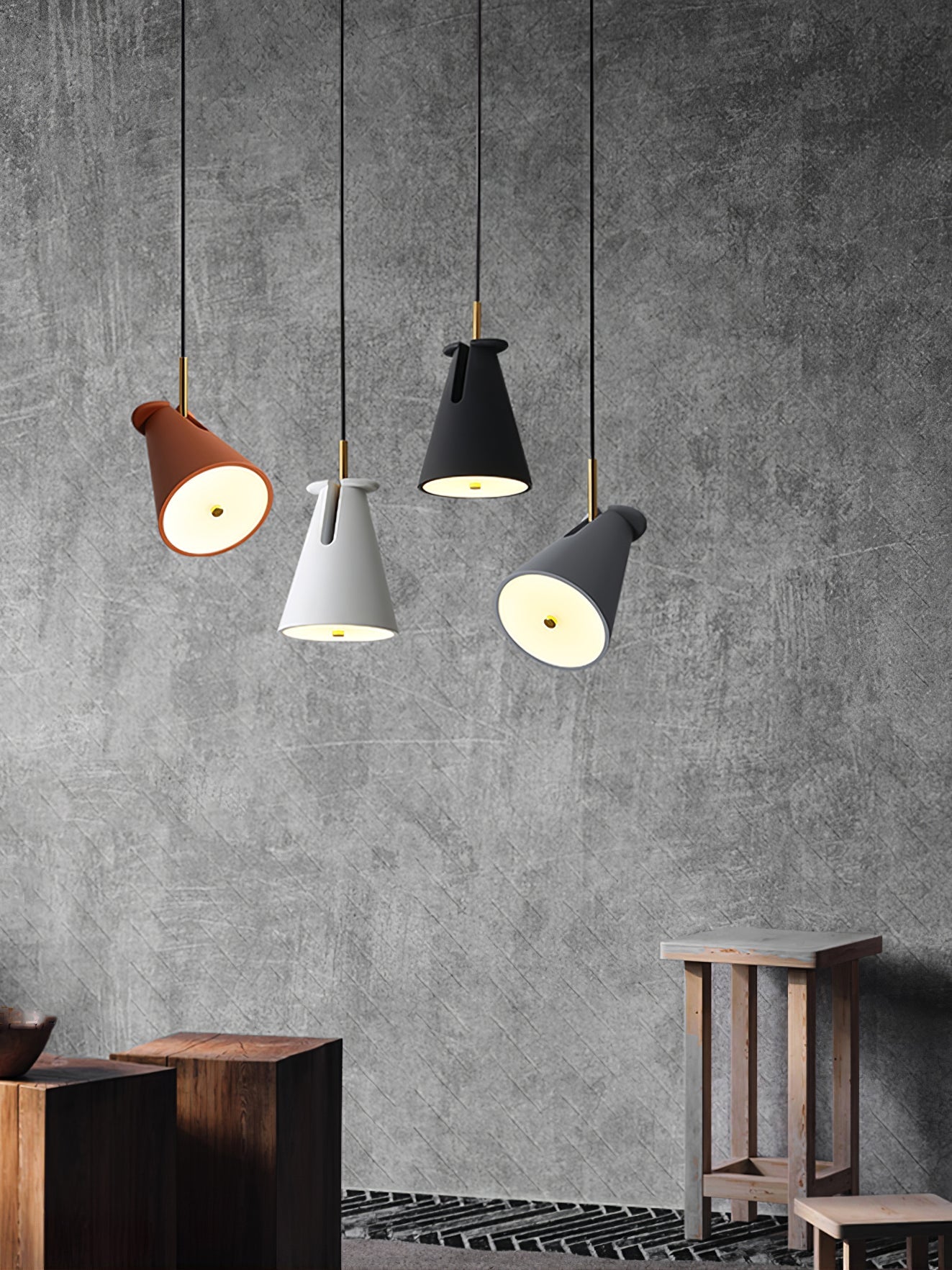 BRIDGEMAN RESIN BELL PENDANT LIGHT
