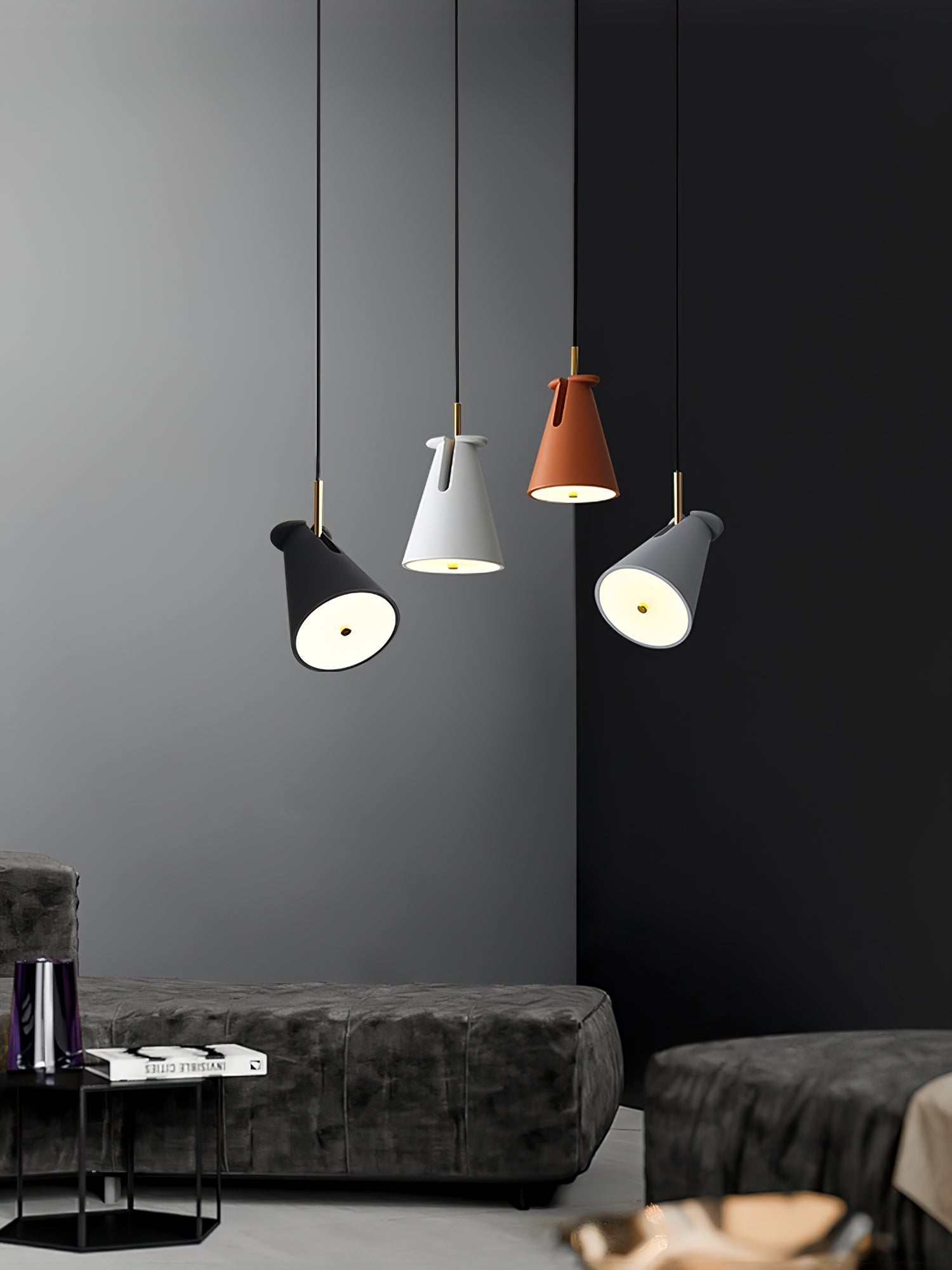 BRIDGEMAN RESIN BELL PENDANT LIGHT