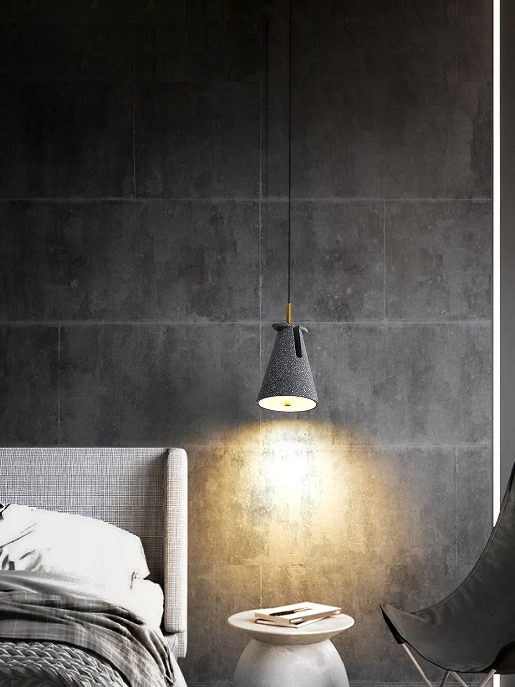 BRIDGEMAN RESIN BELL PENDANT LIGHT