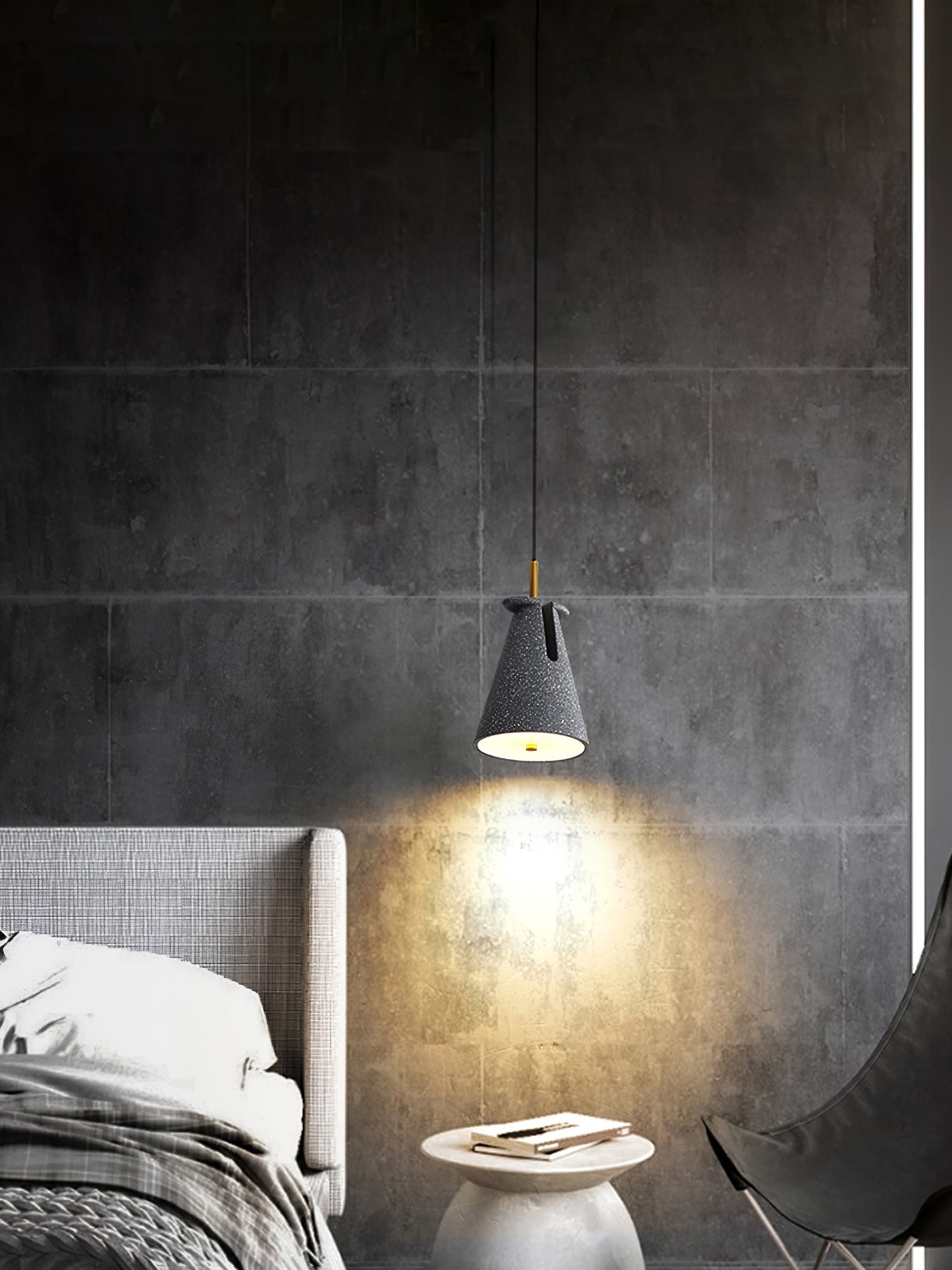BRIDGEMAN RESIN BELL PENDANT LIGHT