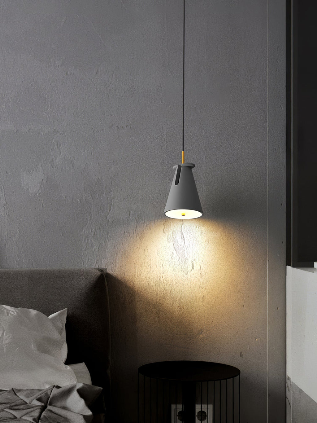 BRIDGEMAN RESIN BELL PENDANT LIGHT