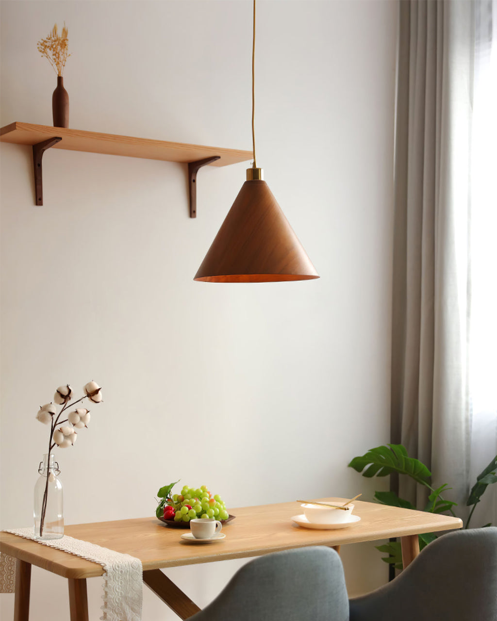 HEATHCLIFF RUSTIC WOODEN HANGING LANTERN