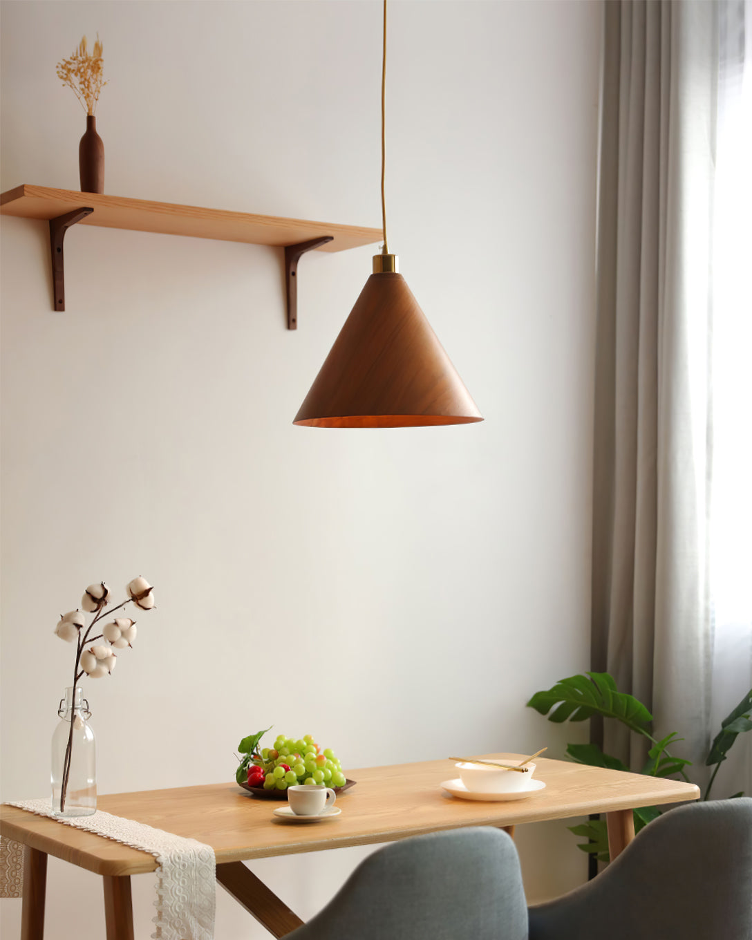 HEATHCLIFF RUSTIC WOODEN HANGING LANTERN