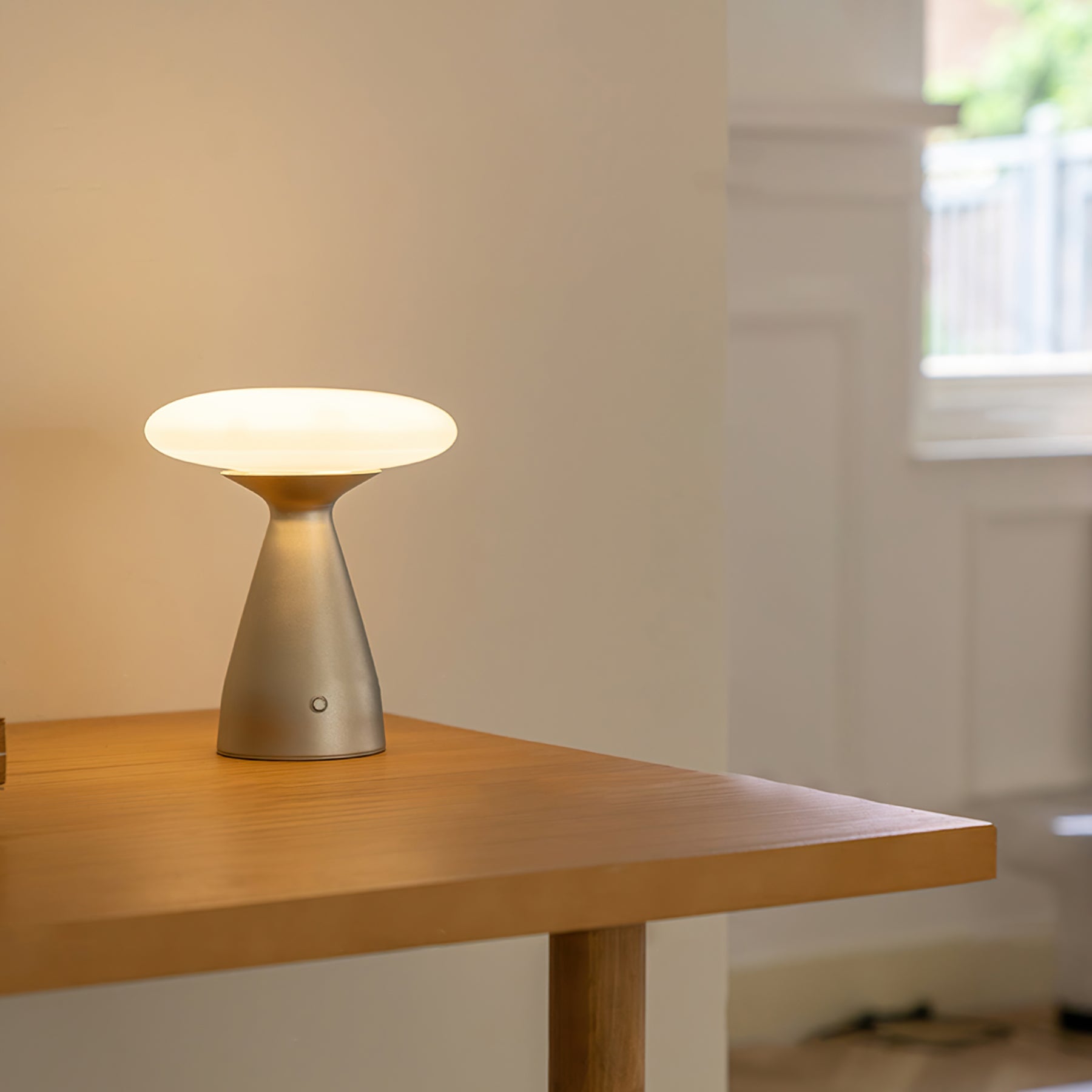 FENWICK RUSTIC BRASS TABLE LANTERN