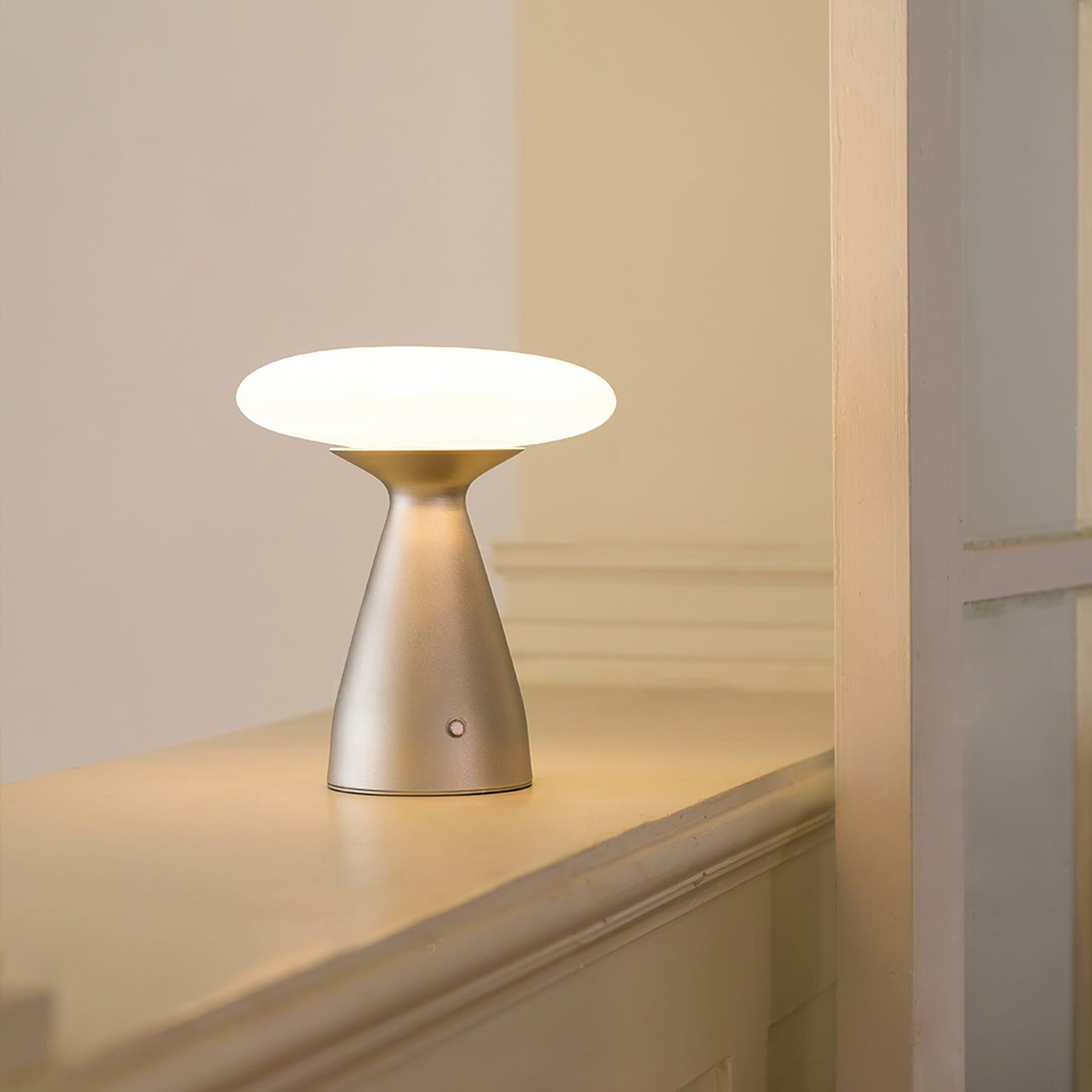 FENWICK RUSTIC BRASS TABLE LANTERN