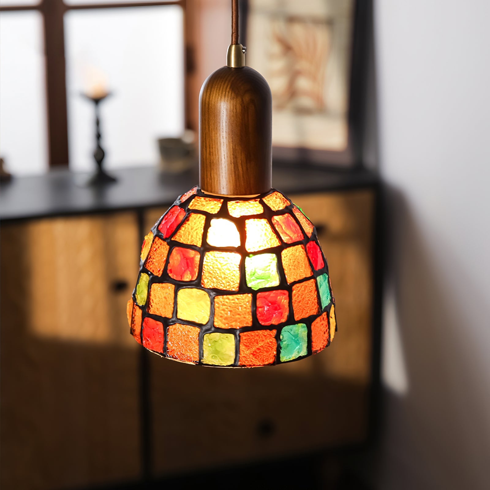 RAVENWOOD GLASS TEARDROP HANGING LANTERN
