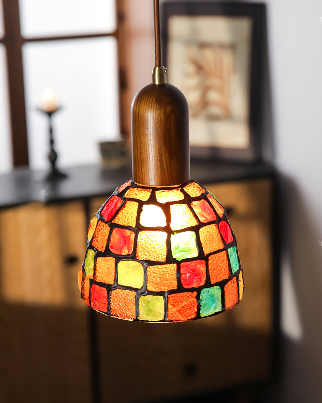 RAVENWOOD GLASS TEARDROP HANGING LANTERN