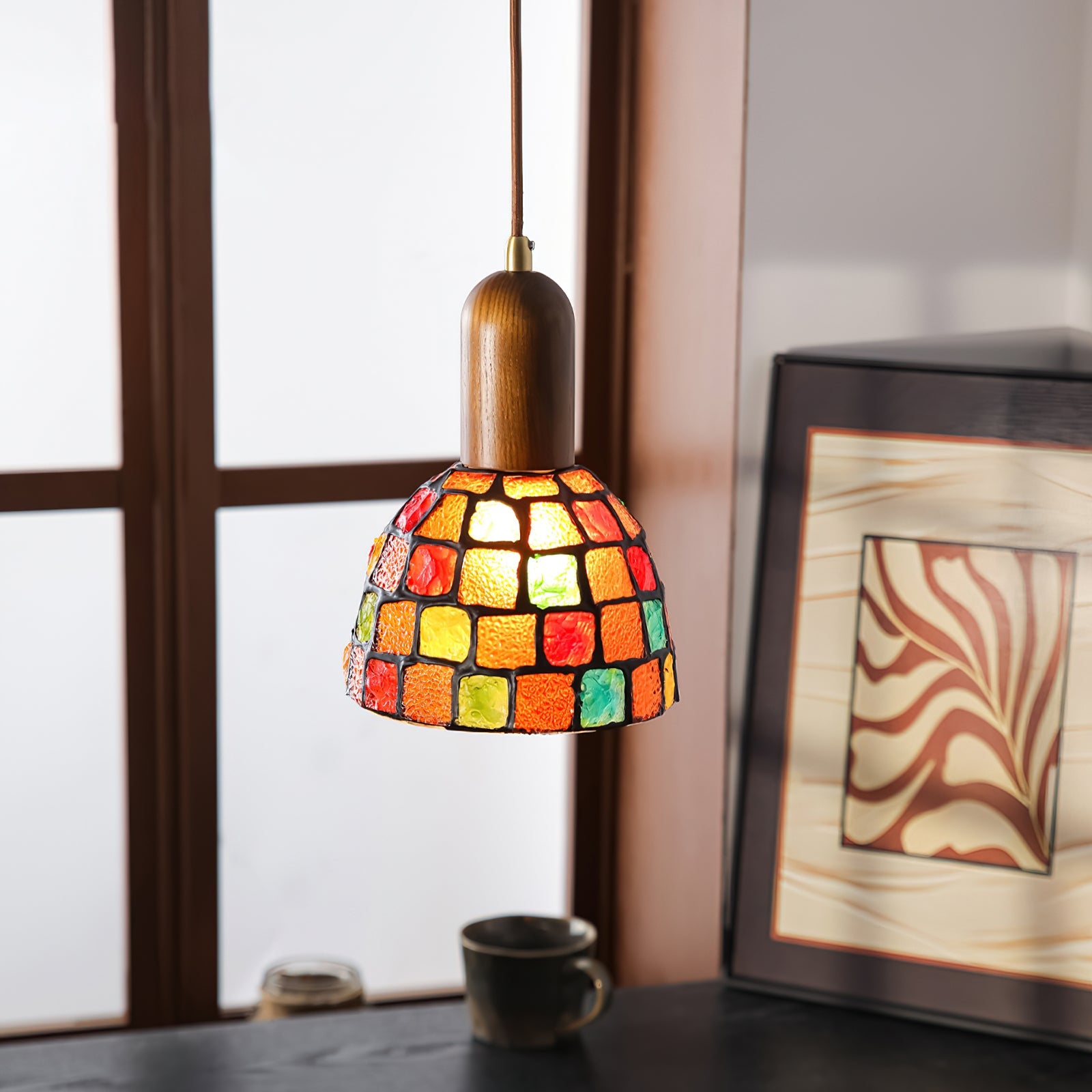 RAVENWOOD GLASS TEARDROP HANGING LANTERN