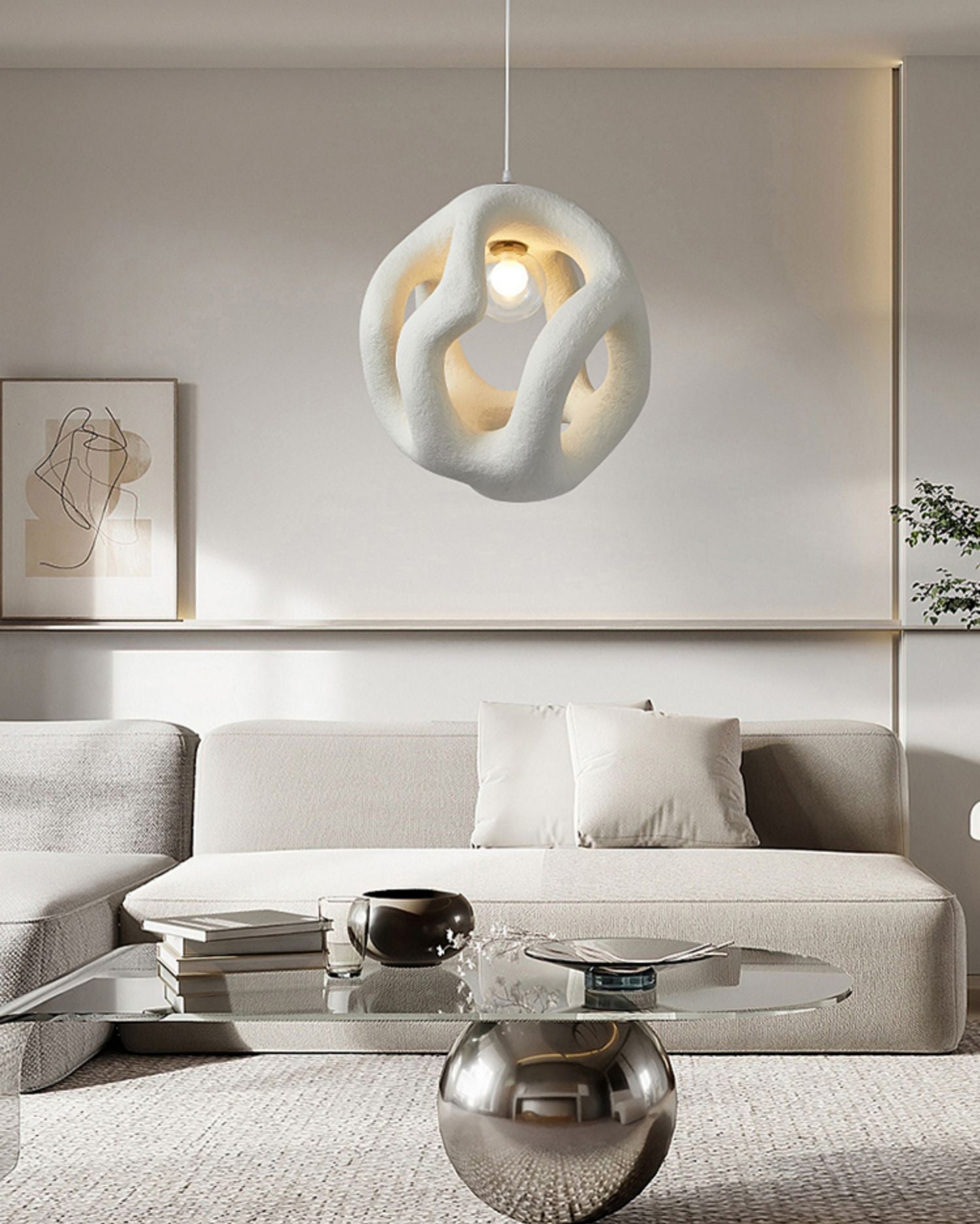 RAVENSTONE CRYSTAL DROPLET HANGING LANTERN