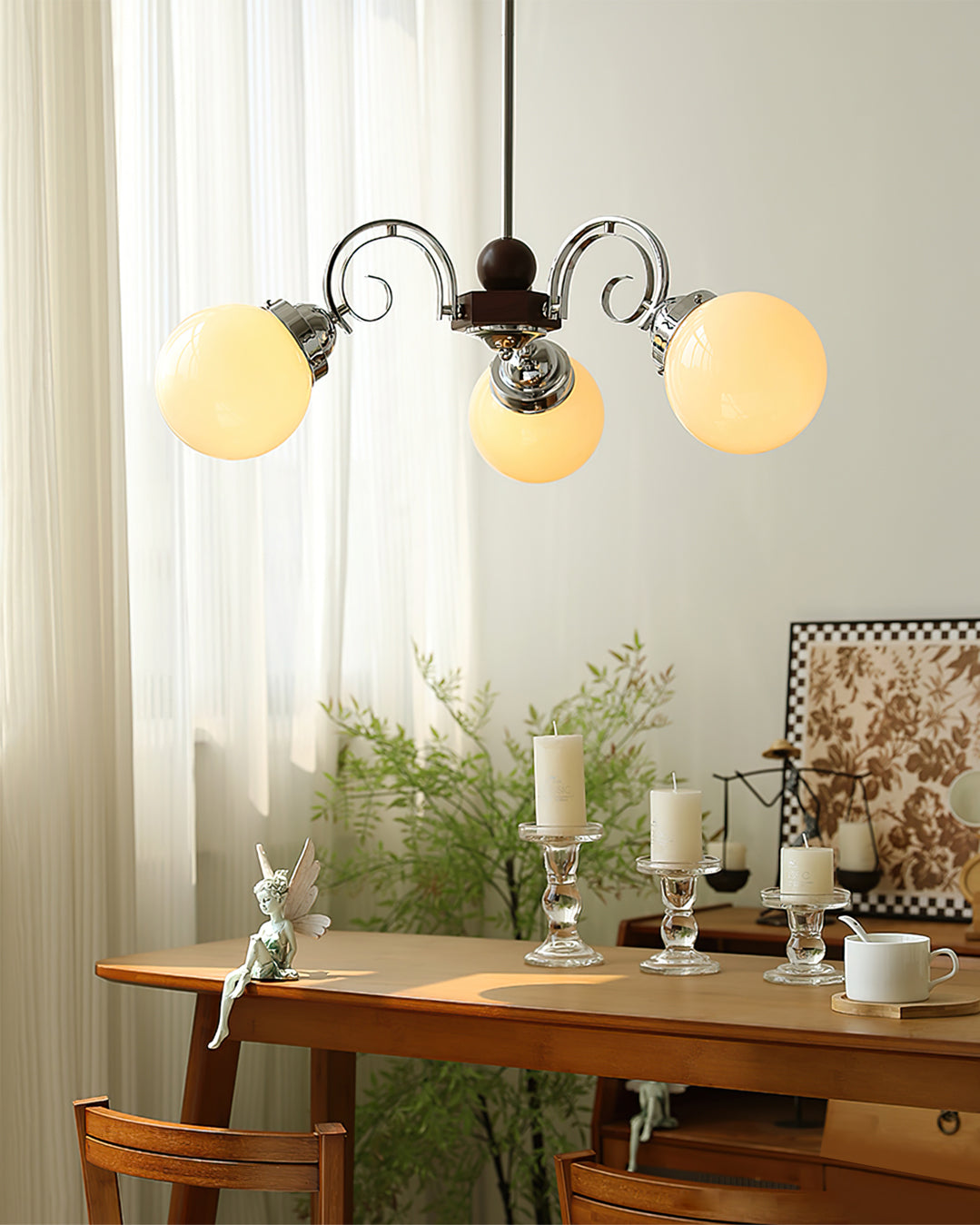 FENWICK IVORY LATTICE CHANDELIER
